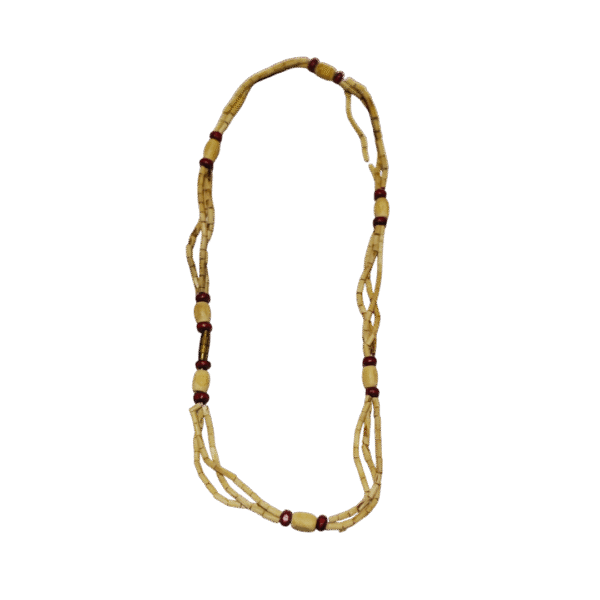 Tulsi Kanthi Mala – One Round with Red Accent Beads