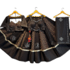 Black Mirror Work Gopi Dress Chaniya Choli Set for Women with Traditional Embroidery and Dupatta - Designs May Vary