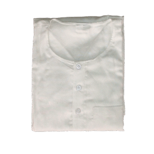 Jute Plain White Kurta – Men's Devotional Wear