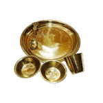 Brass 5-Piece Bhog Thali Set 13