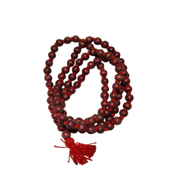 Red Chandan Japa Mala – 108 Sandalwood Beads