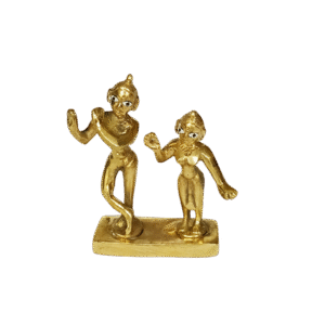 Radha Krishna Brass Idol Set – 4-Inch