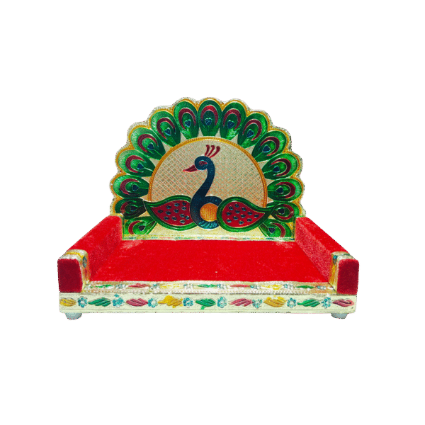Wooden Meenakari Singhasan Size 7–8