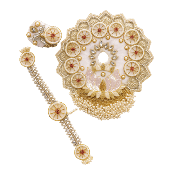 Pearl & Lotus Laddu Gopal Poshak Set